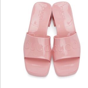 Gucci Glossy Pink Mules